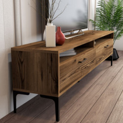 Mueble TV con estante istanbul nogal Practica Hogar