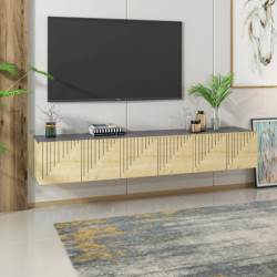 Mueble TV Artemis Roble Zafiro Antracita Practica Hogar