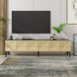 Mueble TV Artemis Roble Zafiro Antracita Practica Hogar