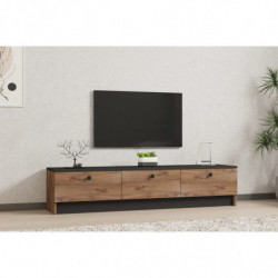 Mueble TV Pega zafiro negro Practica Hogar