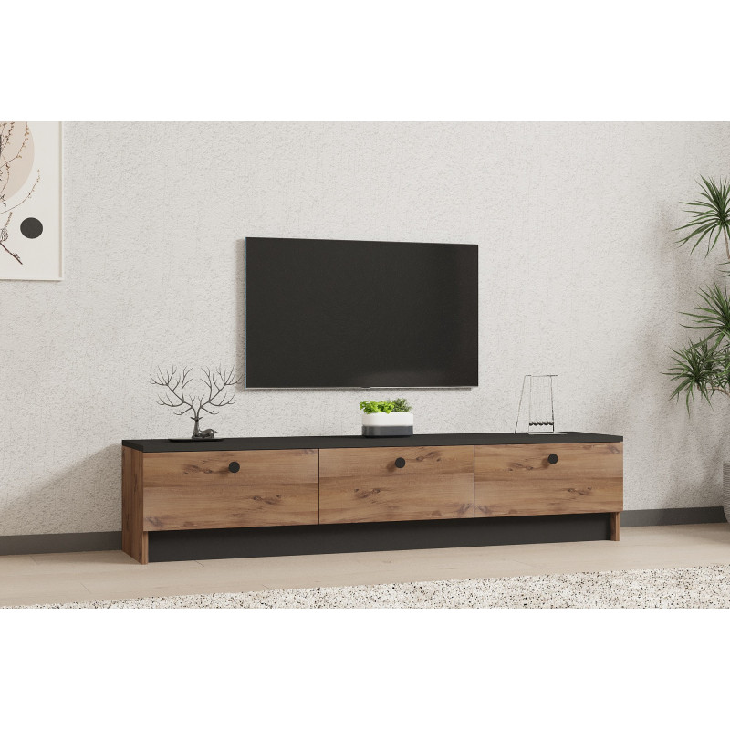 Mueble TV Pega zafiro negro Practica Hogar Mueble TV Pega zafiro negro Practica Hogar