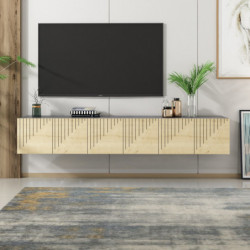 Mueble TV Artemis Roble Zafiro Antracita Practica Hogar
