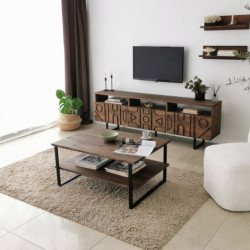 Mueble TV con estante Aristo nogal Practica Hogar