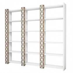 Librería City 3 blanco Practica Hogar