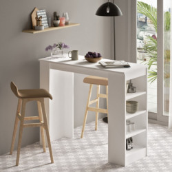 Mesa de bar ST1-W blanco Practica Hogar
