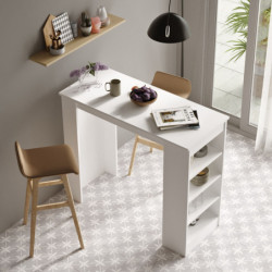 Mesa de bar ST1-W blanco Practica Hogar
