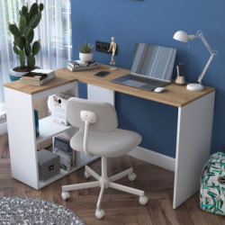 Escritorio de estudio HA113-2035 roble blanco Practica Hogar