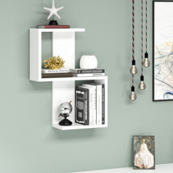 Estante de pared Octa Blanco Practica Hogar