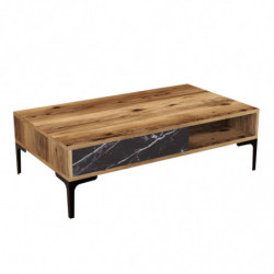 Mesa de centro istanbul negro nogal Practica Hogar