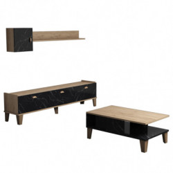 Conjunto de muebles de salón Sumer G5030 mármol roble Practica Hogar