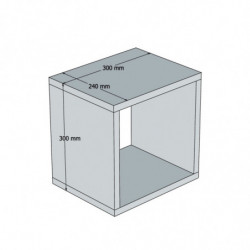 Estante de pared Box nogal Practica Hogar