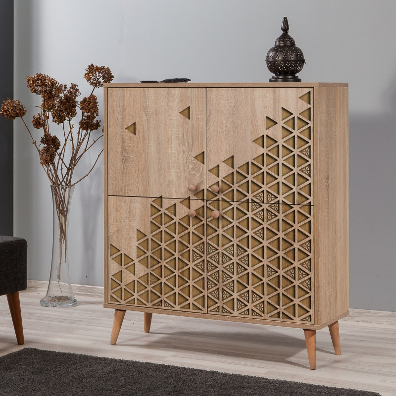 Mueble auxiliar Multilux-120 sonoma roble Practica Hogar Mueble auxiliar Multilux-120 sonoma roble Practica Hogar