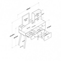 Tocador Bj101-2293 blanco Practica Hogar