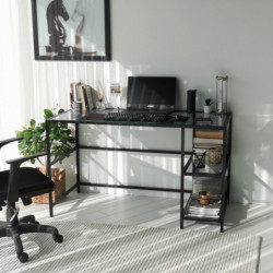 Escritorio de estudio Massası 130x60cm M101F humo negro Practica Hogar