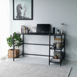 Escritorio de estudio Massası 130x60cm M101F humo negro Practica Hogar