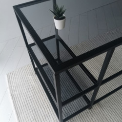 Escritorio de estudio Massası 130x60cm M101F humo negro Practica Hogar