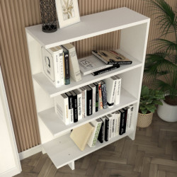 Librería Trilion blanco Practica Hogar