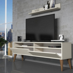 Mueble TV con estante Best crema Practica Hogar