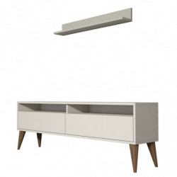 Mueble TV con estante Best crema Practica Hogar