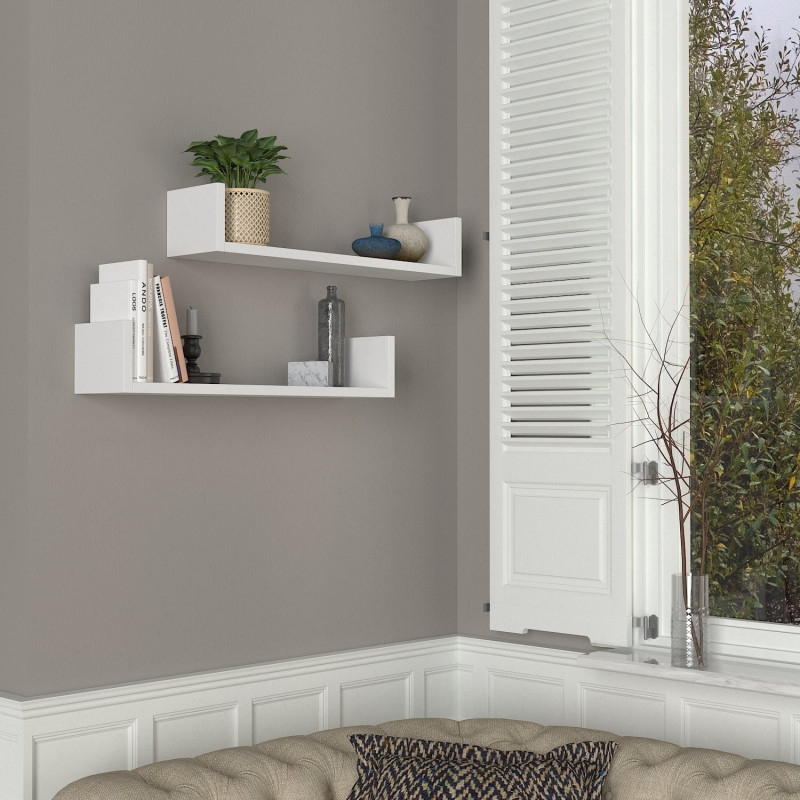 Estante de pared İris blanco Practica Hogar Estante de pared İris blanco Practica Hogar