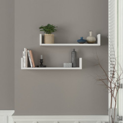 Estante de pared İris blanco Practica Hogar