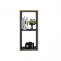 Estante de pared Zera Roble Zafiro Antracita Practica Hogar
