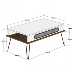 Mesa de centro Ekol nogal Practica Hogar