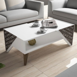 Mesa de centro Beril blanco Practica Hogar