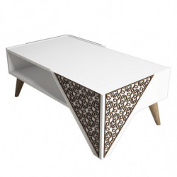 Mesa de centro Beril blanco Practica Hogar