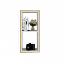 Estante de pared Zera Roble Zafiro Blanco Practica Hogar