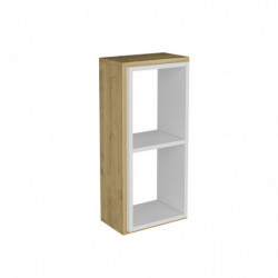 Estante de pared Zera Roble Zafiro Blanco Practica Hogar