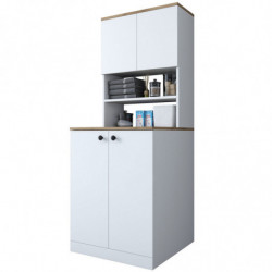 Mueble de lavadora KD102 2160 nogal blanco Practica Hogar