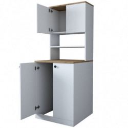 Mueble de lavadora KD102 2160 nogal blanco Practica Hogar
