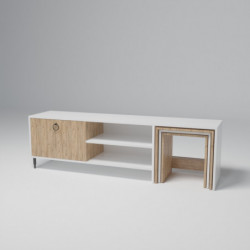 Mueble TV Tanay L584 roble blanco Practica Hogar