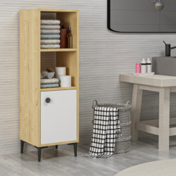 Gabinete multiusos Alone Roble Zafiro Blanco Practica Hogar