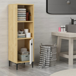 Gabinete multiusos Alone Roble Zafiro Blanco Practica Hogar