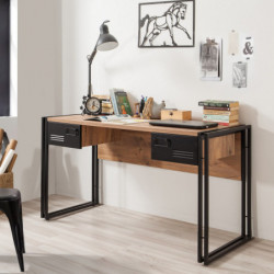 Conjunto de muebles de despacho Cosmo -TKM.10 pino atlántico negro Practica Hogar