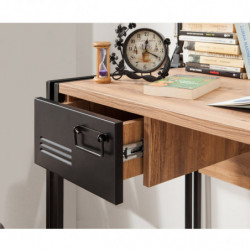 Conjunto de muebles de despacho Cosmo -TKM.10 pino atlántico negro Practica Hogar