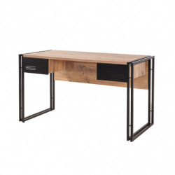 Conjunto de muebles de despacho Cosmo -TKM.10 pino atlántico negro Practica Hogar