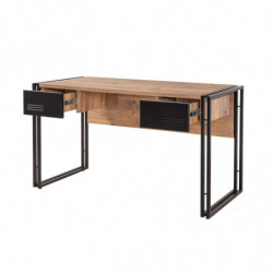 Conjunto de muebles de despacho Cosmo -TKM.10 pino atlántico negro Practica Hogar