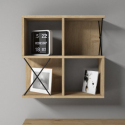 Estante de pared Extra roble negro Practica Hogar