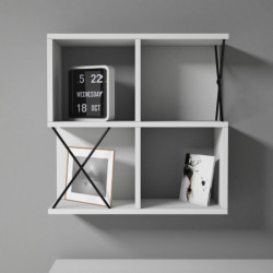 Estante de pared Extra blanco negro Practica Hogar