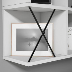 Estante de pared Extra blanco negro Practica Hogar