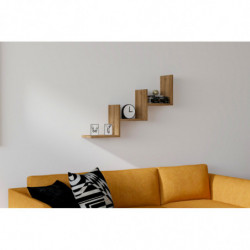 Estante de pared Mist-nogal Practica Hogar