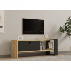 Mueble TV Yonca roble antracita Practica Hogar
