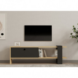 Mueble TV Yonca roble antracita Practica Hogar