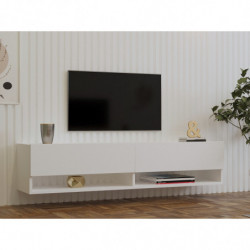 Mueble TV con estante Arges blanco Practica Hogar