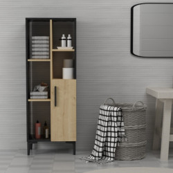 Gabinete multiusos Ephesus Roble Zafiro Negro Practica Hogar