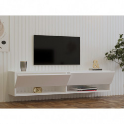 Mueble TV con estante Arges blanco Practica Hogar