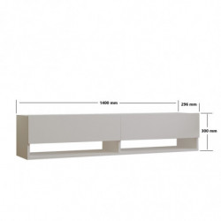 Mueble TV con estante Arges blanco Practica Hogar